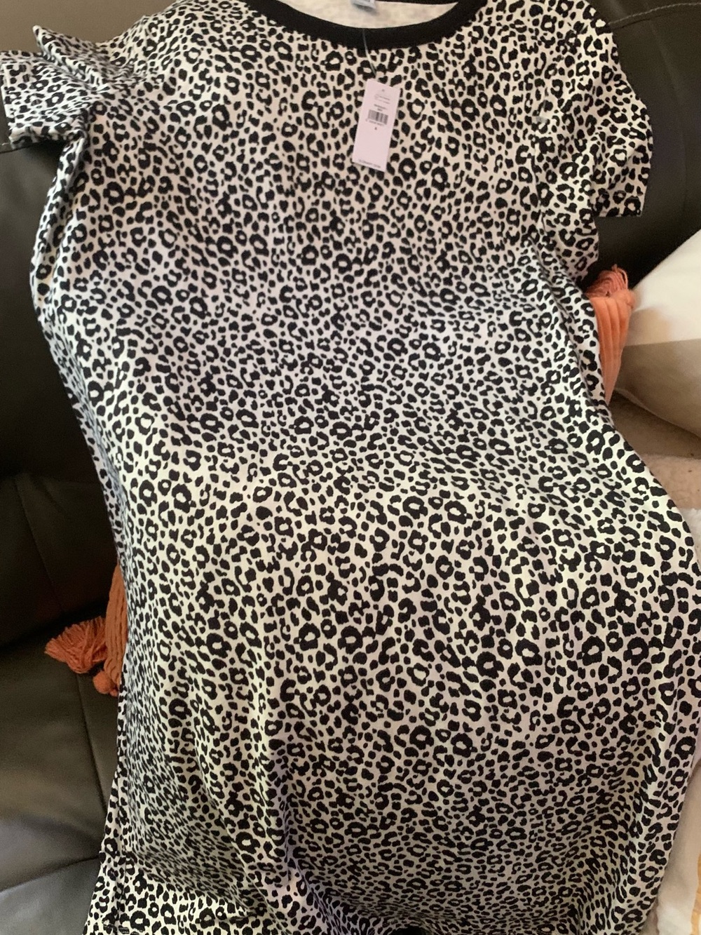 Old Navy Black and White Leopard Print Dress